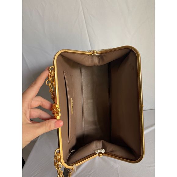 Tory Burch Python Print Chain Shoulder Bag - Picture 10 of 12